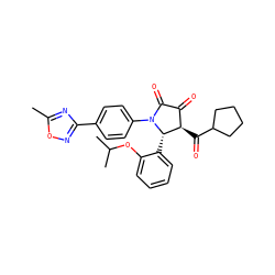 Cc1nc(-c2ccc(N3C(=O)C(=O)[C@@H](C(=O)C4CCCC4)[C@@H]3c3ccccc3OC(C)C)cc2)no1 ZINC000169696485