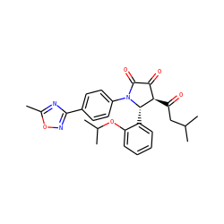 Cc1nc(-c2ccc(N3C(=O)C(=O)[C@@H](C(=O)CC(C)C)[C@@H]3c3ccccc3OC(C)C)cc2)no1 ZINC000169695773