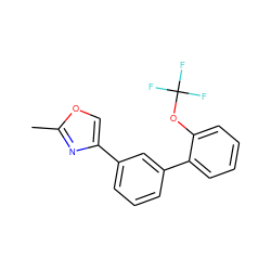Cc1nc(-c2cccc(-c3ccccc3OC(F)(F)F)c2)co1 ZINC000058583484