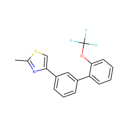 Cc1nc(-c2cccc(-c3ccccc3OC(F)(F)F)c2)cs1 ZINC000034432754
