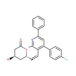 Cc1nc(-c2ccccc2)cc(-c2ccc(F)cc2)c1/C=C\[C@@H]1C[C@@H](O)CC(=O)O1 ZINC000036761410