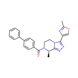 Cc1nc(-c2nnc3n2CCN(C(=O)c2ccc(-c4ccccc4)cc2)[C@@H]3C)co1 ZINC000142891661