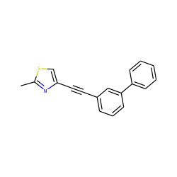 Cc1nc(C#Cc2cccc(-c3ccccc3)c2)cs1 ZINC000028368421