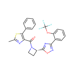 Cc1nc(C(=O)N2CC[C@H]2c2nc(-c3ccccc3OC(F)(F)F)no2)c(-c2ccccc2)s1 ZINC000218088612