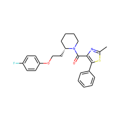 Cc1nc(C(=O)N2CCCC[C@H]2CCOc2ccc(F)cc2)c(-c2ccccc2)s1 ZINC000034232621