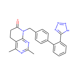 Cc1nc(C)c2c(n1)N(Cc1ccc(-c3ccccc3-c3nnn[nH]3)cc1)C(=O)CC2 ZINC000013444037