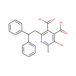 Cc1nc(CC(c2ccccc2)c2ccccc2)c(C(=O)O)c(C(=O)O)c1O ZINC000103242000