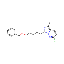 Cc1nc(CCCCCOCc2ccccc2)n2nc(Cl)ccc12 ZINC000005891797
