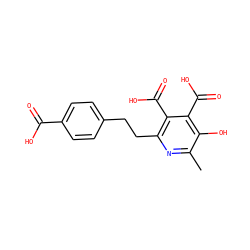 Cc1nc(CCc2ccc(C(=O)O)cc2)c(C(=O)O)c(C(=O)O)c1O ZINC000103241301