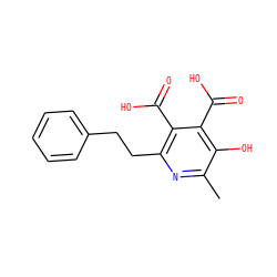 Cc1nc(CCc2ccccc2)c(C(=O)O)c(C(=O)O)c1O ZINC000103241288