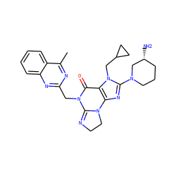 Cc1nc(CN2C(=O)c3c(nc(N4CCC[C@@H](N)C4)n3CC3CC3)N3CCN=C23)nc2ccccc12 ZINC000168373456