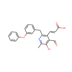 Cc1nc(Cc2cccc(Oc3ccccc3)c2)c(/C=C/C(=O)O)c(C=O)c1O ZINC000103242027