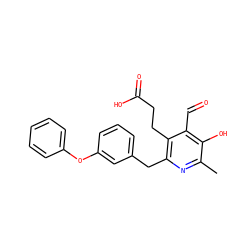Cc1nc(Cc2cccc(Oc3ccccc3)c2)c(CCC(=O)O)c(C=O)c1O ZINC000103242029