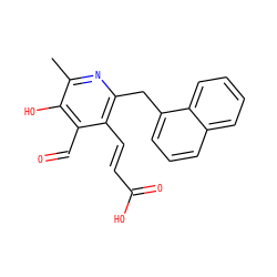 Cc1nc(Cc2cccc3ccccc23)c(/C=C/C(=O)O)c(C=O)c1O ZINC000103242023