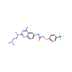 Cc1nc(N(C)CCN(C)C)nc2ccc(NC(=O)COc3ccc(C(F)(F)F)cc3)cc12 ZINC000036351920