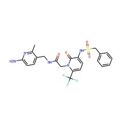 Cc1nc(N)ccc1CNC(=O)Cn1c(C(F)(F)F)ccc(NS(=O)(=O)Cc2ccccc2)c1=O ZINC000029417300