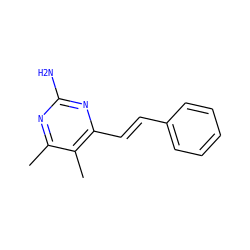 Cc1nc(N)nc(/C=C/c2ccccc2)c1C ZINC000058581506