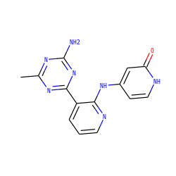Cc1nc(N)nc(-c2cccnc2Nc2cc[nH]c(=O)c2)n1 ZINC000113243045