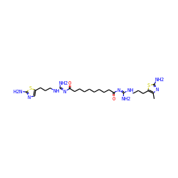 Cc1nc(N)sc1CCCN/C(N)=N/C(=O)CCCCCCCCC(=O)/N=C(\N)NCCCc1cnc(N)s1 ZINC000095552396