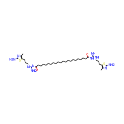 Cc1nc(N)sc1CCCNC(=N)NC(=O)CCCCCCCCCCCCCCCCCCCCC(=O)/N=C(\N)NCCCc1sc(N)nc1C ZINC000095553581