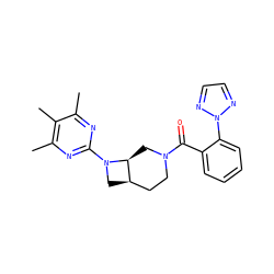 Cc1nc(N2C[C@@H]3CCN(C(=O)c4ccccc4-n4nccn4)C[C@@H]32)nc(C)c1C ZINC000116825164
