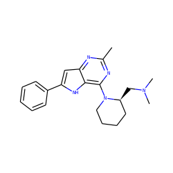 Cc1nc(N2CCCC[C@@H]2CN(C)C)c2[nH]c(-c3ccccc3)cc2n1 ZINC000100867706