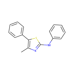 Cc1nc(Nc2ccccc2)sc1-c1ccccc1 ZINC000003218155