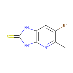 Cc1nc2[nH]c(=S)[nH]c2cc1Br ZINC000018193858