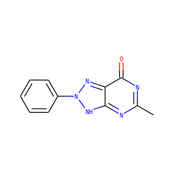 Cc1nc2[nH]n(-c3ccccc3)nc-2c(=O)n1 ZINC000138141884