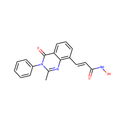 Cc1nc2c(/C=C/C(=O)NO)cccc2c(=O)n1-c1ccccc1 ZINC000096934287