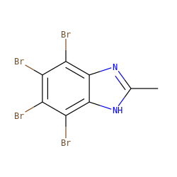 Cc1nc2c(Br)c(Br)c(Br)c(Br)c2[nH]1 ZINC000213913073