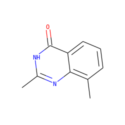 Cc1nc2c(C)cccc2c(=O)[nH]1 ZINC000000020442