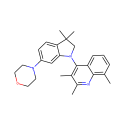 Cc1nc2c(C)cccc2c(N2CC(C)(C)c3ccc(N4CCOCC4)cc32)c1C ZINC000118093206