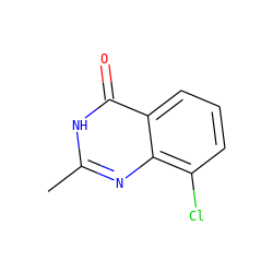 Cc1nc2c(Cl)cccc2c(=O)[nH]1 ZINC000015021407