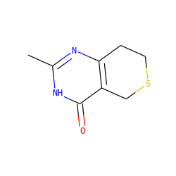 Cc1nc2c(c(=O)[nH]1)CSCC2 ZINC000013831221