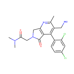 Cc1nc2c(c(-c3ccc(Cl)cc3Cl)c1CN)C(=O)N(CC(=O)N(C)C)C2 ZINC000034805020