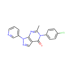 Cc1nc2c(cnn2-c2cccnc2)c(=O)n1-c1ccc(Cl)cc1 ZINC000028951900