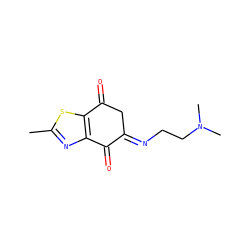 Cc1nc2c(s1)C(=O)C/C(=N\CCN(C)C)C2=O ZINC000028566204
