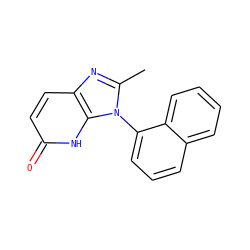 Cc1nc2ccc(=O)[nH]c2n1-c1cccc2ccccc12 ZINC000118264795