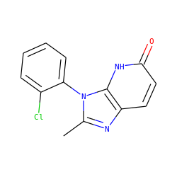 Cc1nc2ccc(=O)[nH]c2n1-c1ccccc1Cl ZINC000118264071