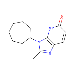 Cc1nc2ccc(=O)[nH]c2n1C1CCCCCC1 ZINC000118264048