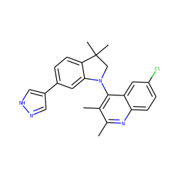 Cc1nc2ccc(Cl)cc2c(N2CC(C)(C)c3ccc(-c4cn[nH]c4)cc32)c1C ZINC000118092172
