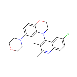 Cc1nc2ccc(Cl)cc2c(N2CCOc3ccc(N4CCOCC4)cc32)c1C ZINC000118097907