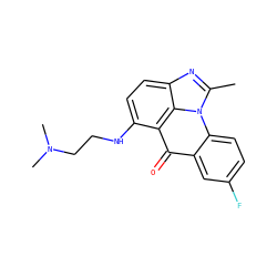Cc1nc2ccc(NCCN(C)C)c3c(=O)c4cc(F)ccc4n1c23 ZINC000101446254