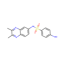 Cc1nc2ccc(NS(=O)(=O)c3ccc(N)cc3)cc2nc1C ZINC000063298443