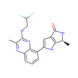 Cc1nc2cccc(-c3cc4c([nH]3)[C@H](C)NC4=O)c2nc1NCC(F)F ZINC000222236430