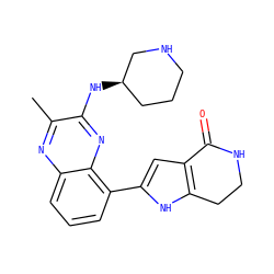 Cc1nc2cccc(-c3cc4c([nH]3)CCNC4=O)c2nc1N[C@@H]1CCCNC1 ZINC000222225492