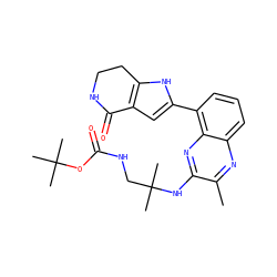 Cc1nc2cccc(-c3cc4c([nH]3)CCNC4=O)c2nc1NC(C)(C)CNC(=O)OC(C)(C)C ZINC000206080495