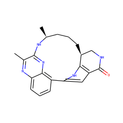 Cc1nc2cccc3c2nc1N[C@@H](C)CCC[C@H]1CNC(=O)c2cc-3[nH]c21 ZINC000150076743