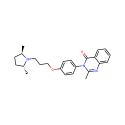 Cc1nc2ccccc2c(=O)n1-c1ccc(OCCCN2[C@H](C)CC[C@H]2C)cc1 ZINC000035907418